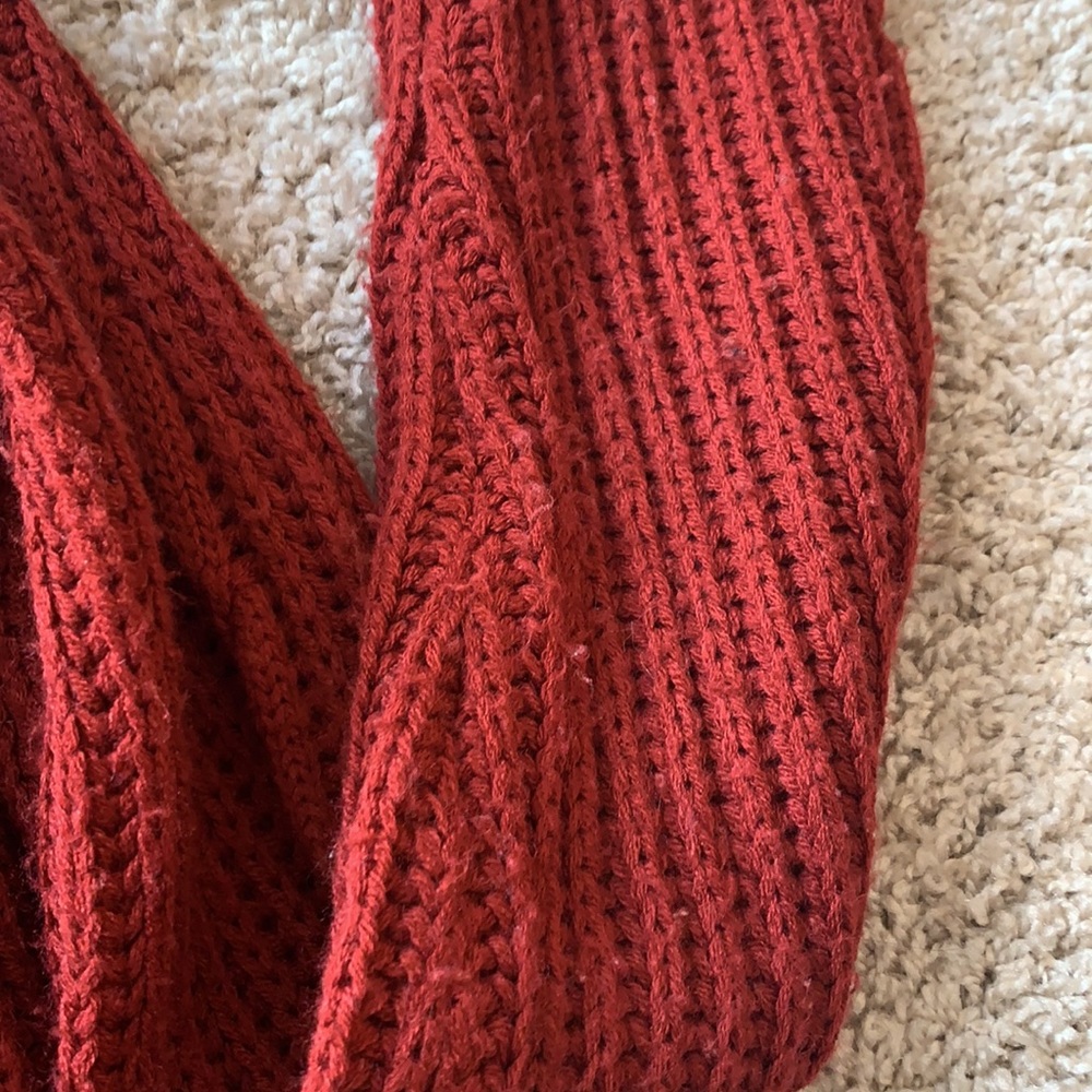 Francescas Dark Red Cable Knit Sweater - Picture 5 of 8